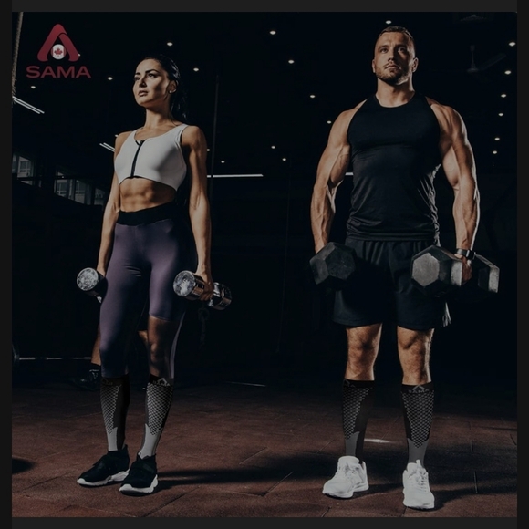 NWOT - 1 pair of SAMA compression socks Sz Med - Picture 4 of 5